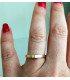 ANILLO DE ORO Y DIAMANTE "GOTA"