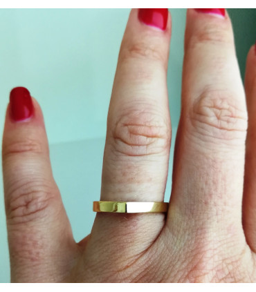 ANILLO DE ORO Y DIAMANTE "GOTA"
