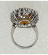White gold ring with citrine and diamonds