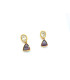 GOLD EARRINGS WITH TOPAZ AND GARNETS