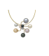 GOLD PENDANT WITH COLOUR CULTURED PEARLS