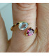 ANILLO TUYYO AGUAMARINA Y RODOLITA