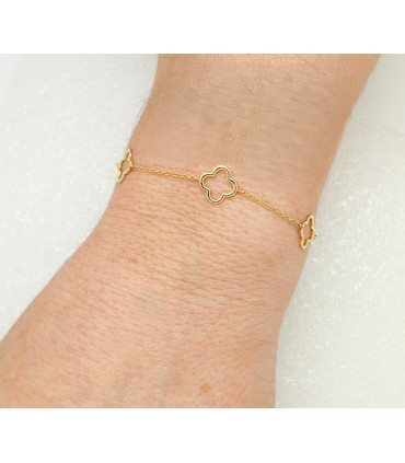PULSERA DE ORO "TRÉBOLES"