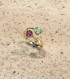 ANILLO DE ORO TU Y YO CON TURMALINAS