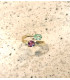 ANILLO DE ORO TU Y YO CON TURMALINAS