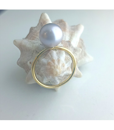 ANILLO DE ORO CON PERLA CULTIVADA