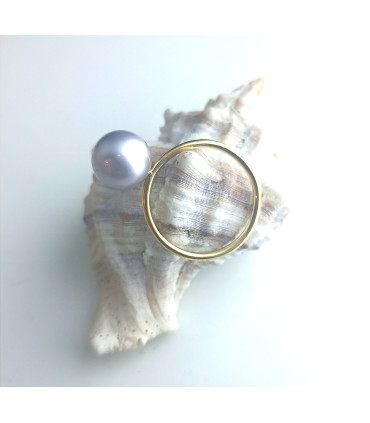 ANILLO DE ORO CON PERLA CULTIVADA