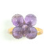 GOLD RING WITH AMETHYSTS