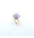 GOLD RING WITH AMETHYSTS