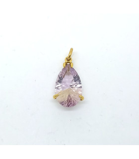 GOLD PENDANT WITH MILLENIUM AMETRINE