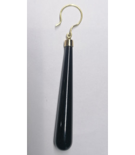 PENDIENTES DE ORO CON GOTA DE ONIX GRANDE