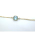 PULSERA DE ORO DE CADENA DOBLE CON TOPACIO