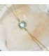 PULSERA DE ORO DE CADENA DOBLE CON TOPACIO
