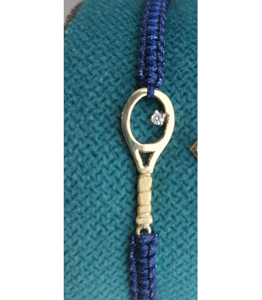 PULSERA DE ORO DE RAQUETA CON DIAMANTE