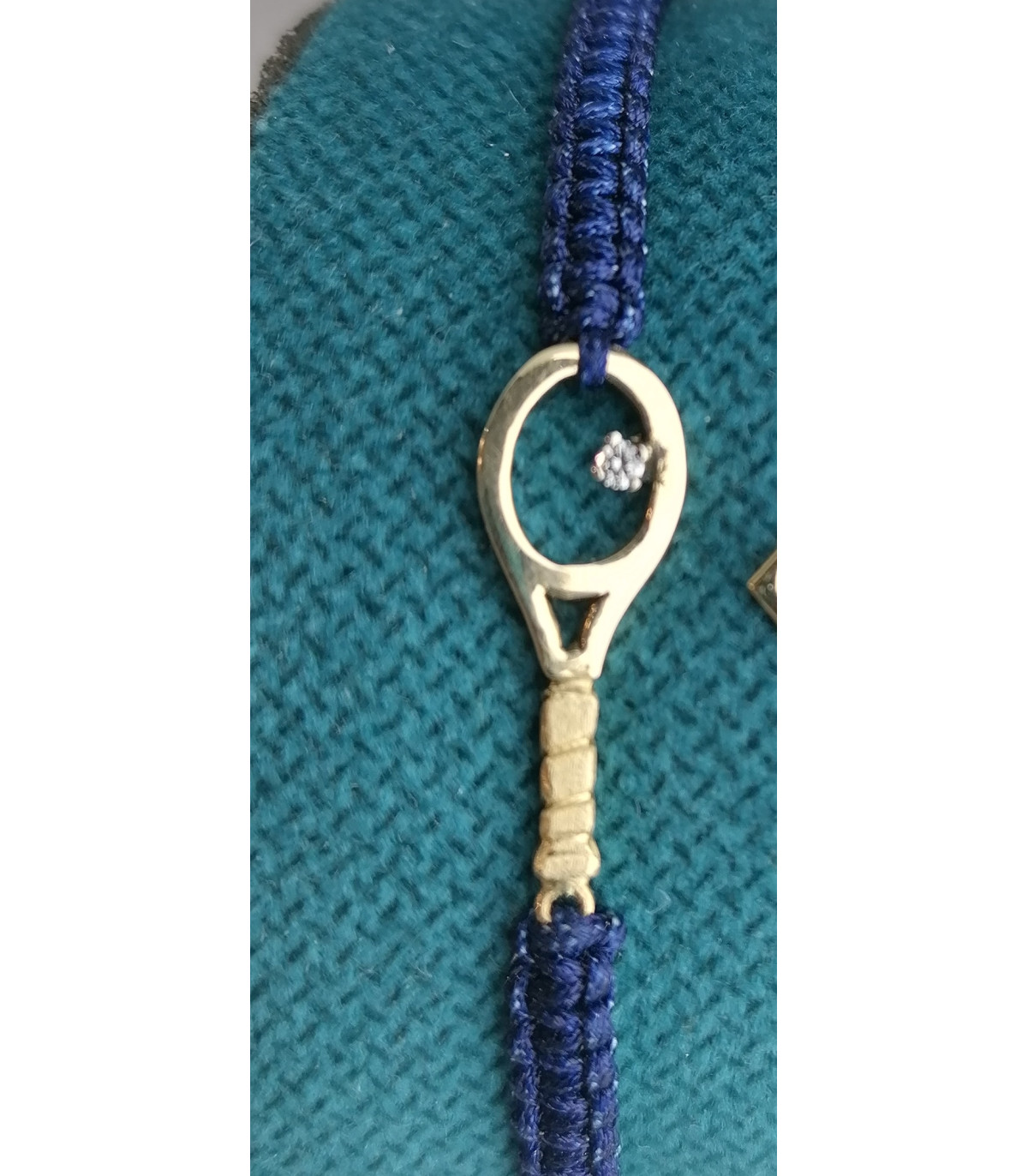 PULSERA DE ORO DE RAQUETA CON DIAMANTE