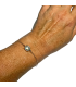 PULSERA DE ORO DE CADENA DOBLE CON TOPACIO