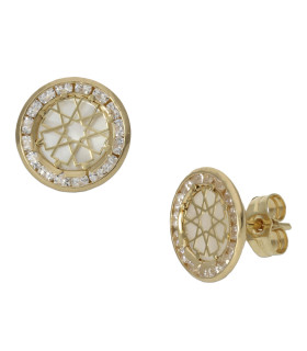 "ALHAMBRA" GOLD AND MOTHER OF PEARL EARRINGS