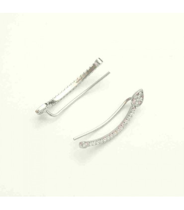 SILVER CRAWLER EARRINGS "SNAKE"